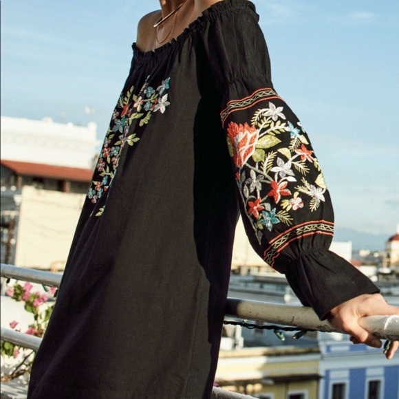 Free people fleur du jour off shoulder tunic/mini dress - Picture 6 of 8